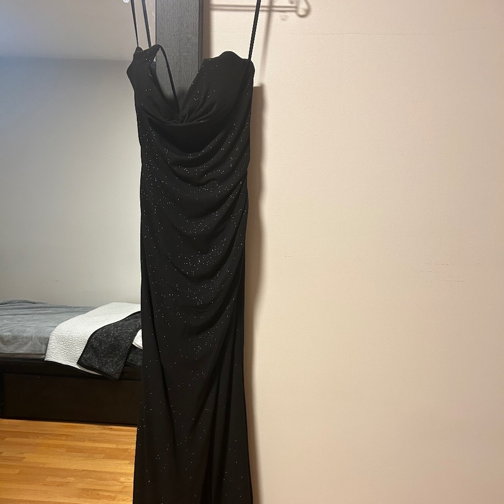 Black long sequence dress